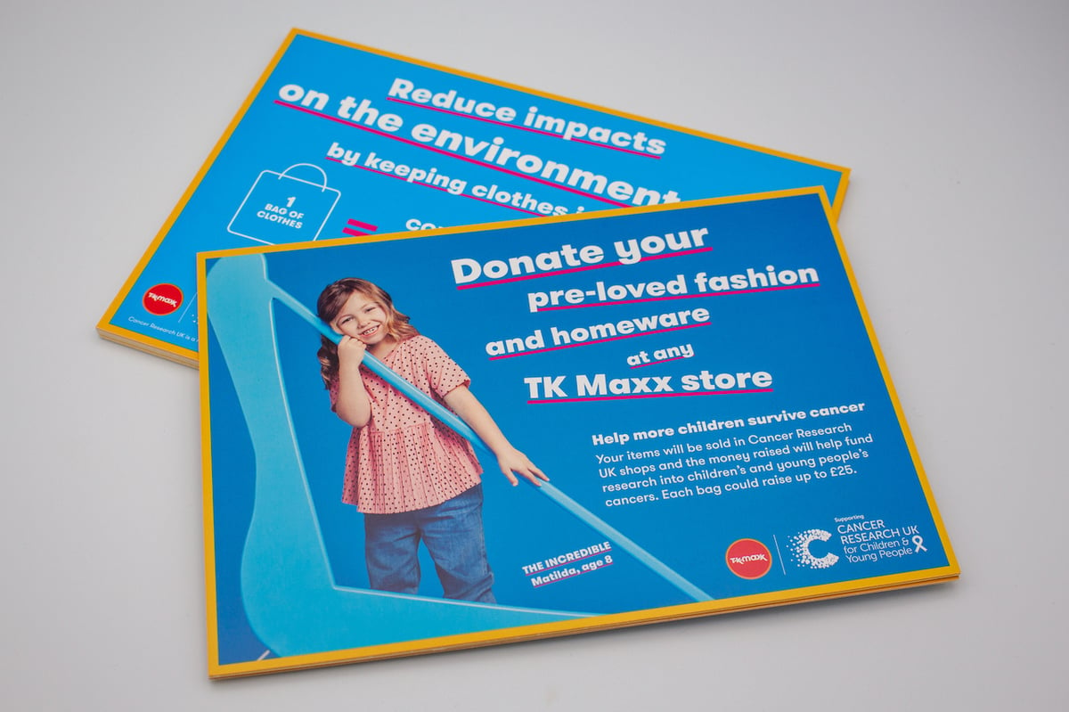 TK Maxx Clothes Donation Flyer